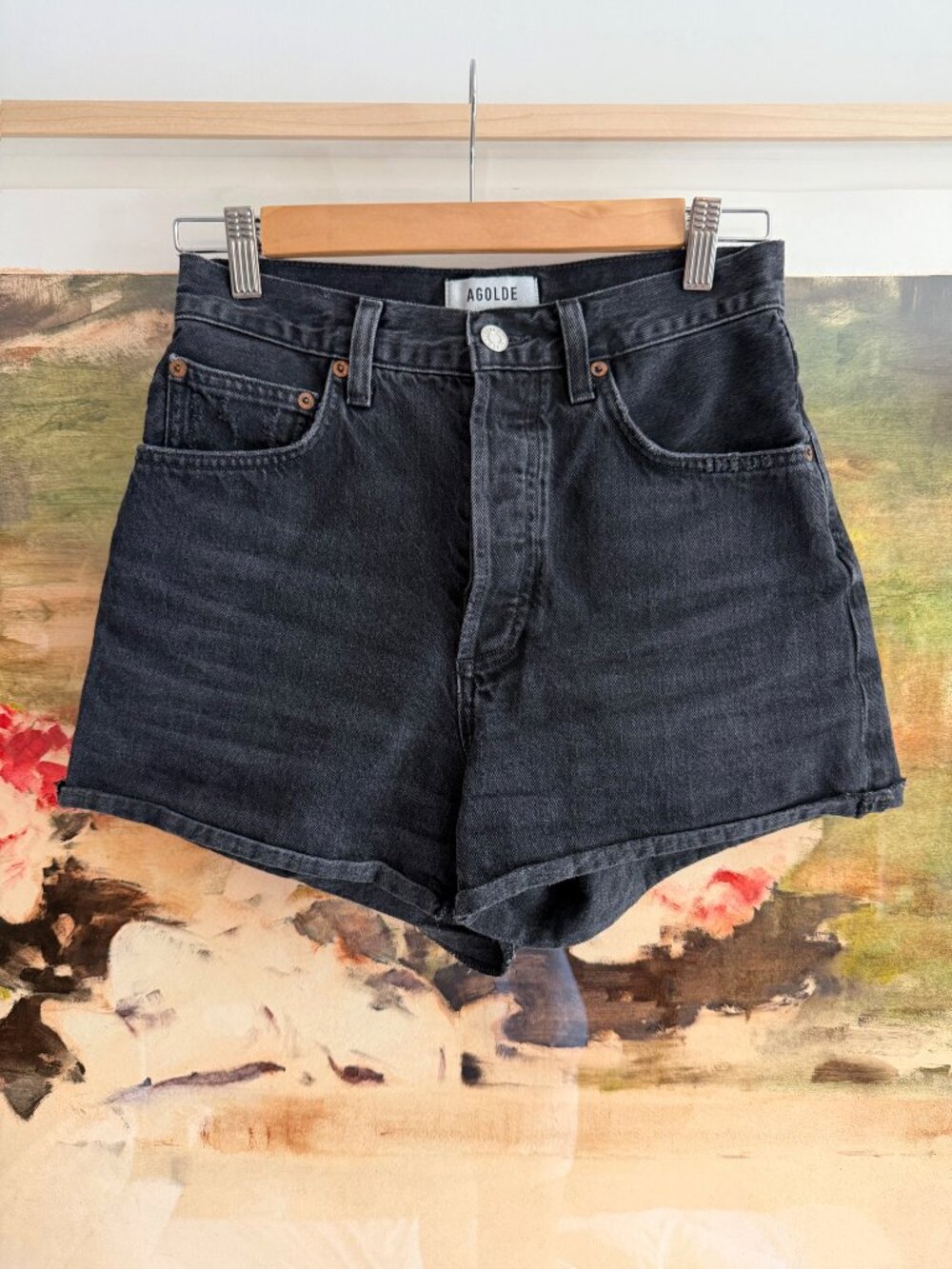 AGOLDE + NET SUSTAIN Dee organic denim shorts